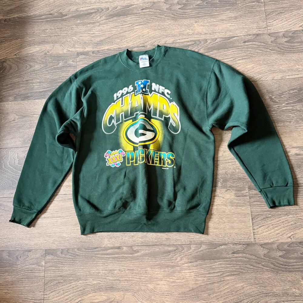 Vintage 1996 Green Bay Packers Super Bowl XXXI Pro Player Sz XL Sweatshirt USA